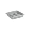 VASO QUADRO  CM.45 MEDITERRANEO CON SOTTOCASSETTA STONE GREY