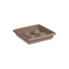 VASO QUADRO  CM.45 MEDITERRANEO CON SOTTOCASSETTA TORTORA
