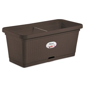 FIORIERA RETTANGOLARE CM.80 NATURAL MOKA