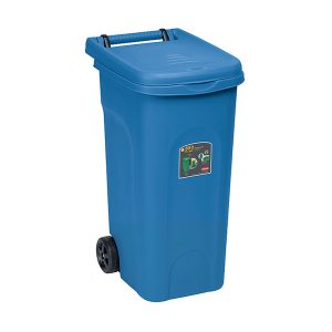 BIDONE URBAN LT.80 BLU' CON PEDALE E RUOTE STEFANPLAST