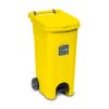 BIDONE URBAN LT.80 GIALLO CON PEDALE E RUOTE STEFANPLAST