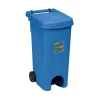 BIDONE URBAN LT.60 BLU' CON PEDALE E RUOTE STEFANPLAST