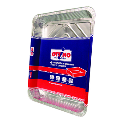 3424450 VASCHETTA ALLUMINIO SENZA COPERCHIO 12 PORZIONI OTTIMO 1 PEZZO