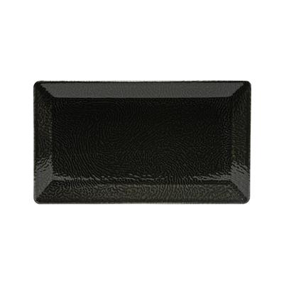 PIATTO RETTANGOLARE KIMI 29X17,5 SEGMENTI NERO SATURNIA