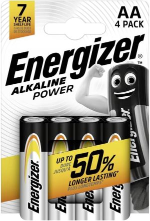 ENERGIZER POWER LR06 STILO (AA) ALKALINE  1.5 V 4 PZ