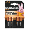 DURACELL POWERBOST STILO ALKALINE 1.5V LR06 "AA4" BLISTER 4 PZ