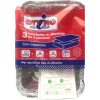 VASCHETTA ALLUMINIO CON COPERCHIO 2 PORZIONI OTTIMO 3 PEZZI