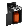 CUCINA MOBILE 4 FUOCHI CON PORTABOMBOLE IN METALLO NERO 48,5X45X65H