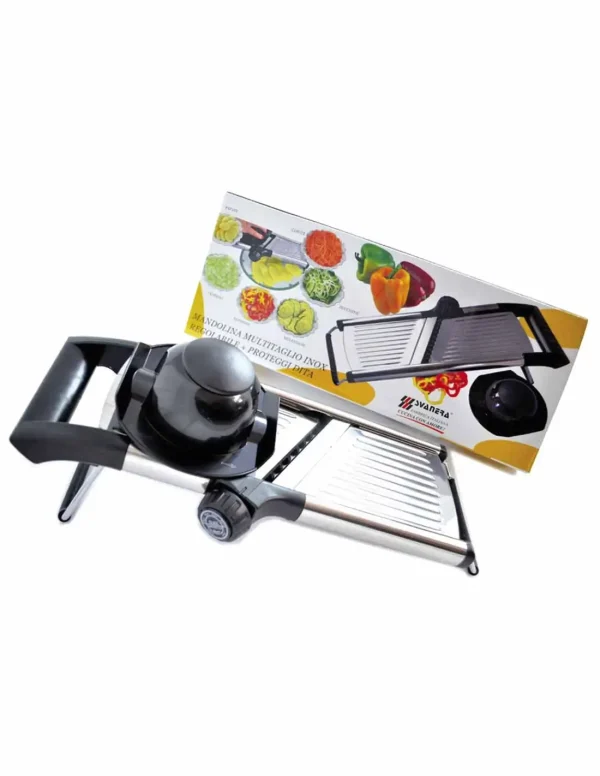 svanera-mandolina-multitaglio-inox-regolabile-con-proteggi-dita MANDOLINA MULTITAGLIO INOX REGOLABILE CON PROTEGGI DITA "SVANERA"