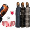 OMBRELLO PIOGGIA AUTOMATICO FIBER PONGEE CRAVATTA*