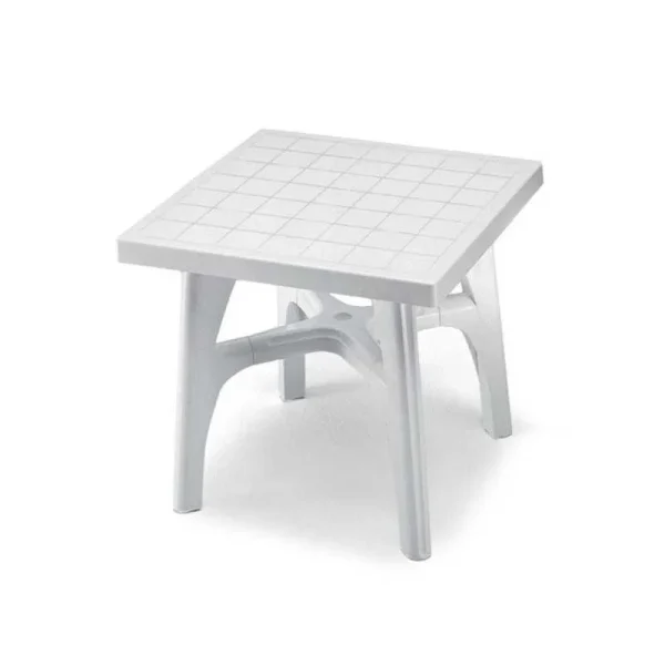TAVOLO QUADROMAX 80X80 BIANCO "SCAB"