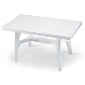 TAVOLO RETTANGO BIANCO 140X80 "SCAB"